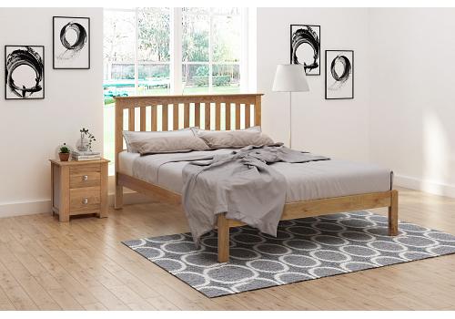 4ft6 Double Glade real oak,solid,strong,wood bed frame.Wooden bedstead 1